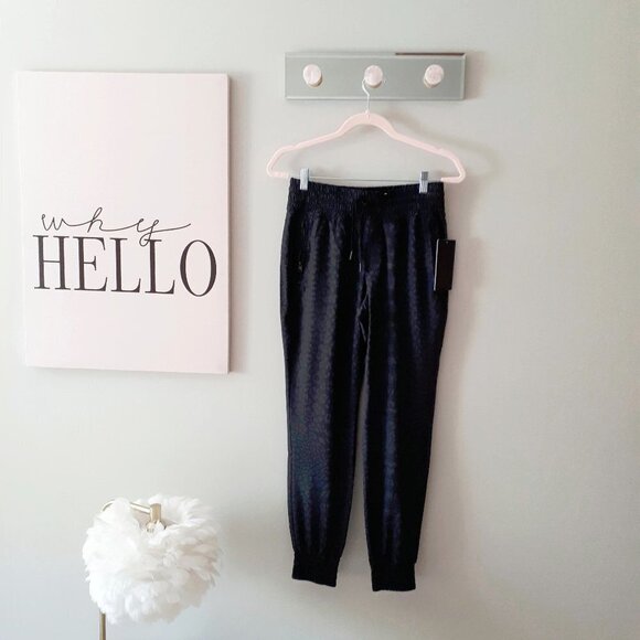 NWT 90 degree by Reflex black & grey animal print track pants, S or XL - Picture 5 of 15